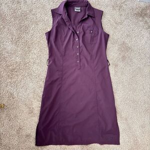 Jack Wolfskin Business Collar Neck Button Up purple Dress Size Medium
